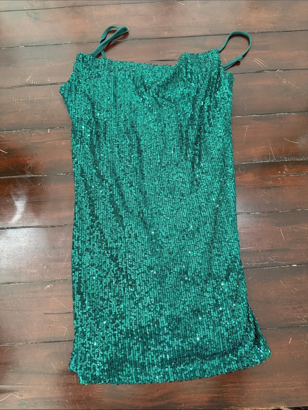 Green Sequin Mini Dress - Unbranded